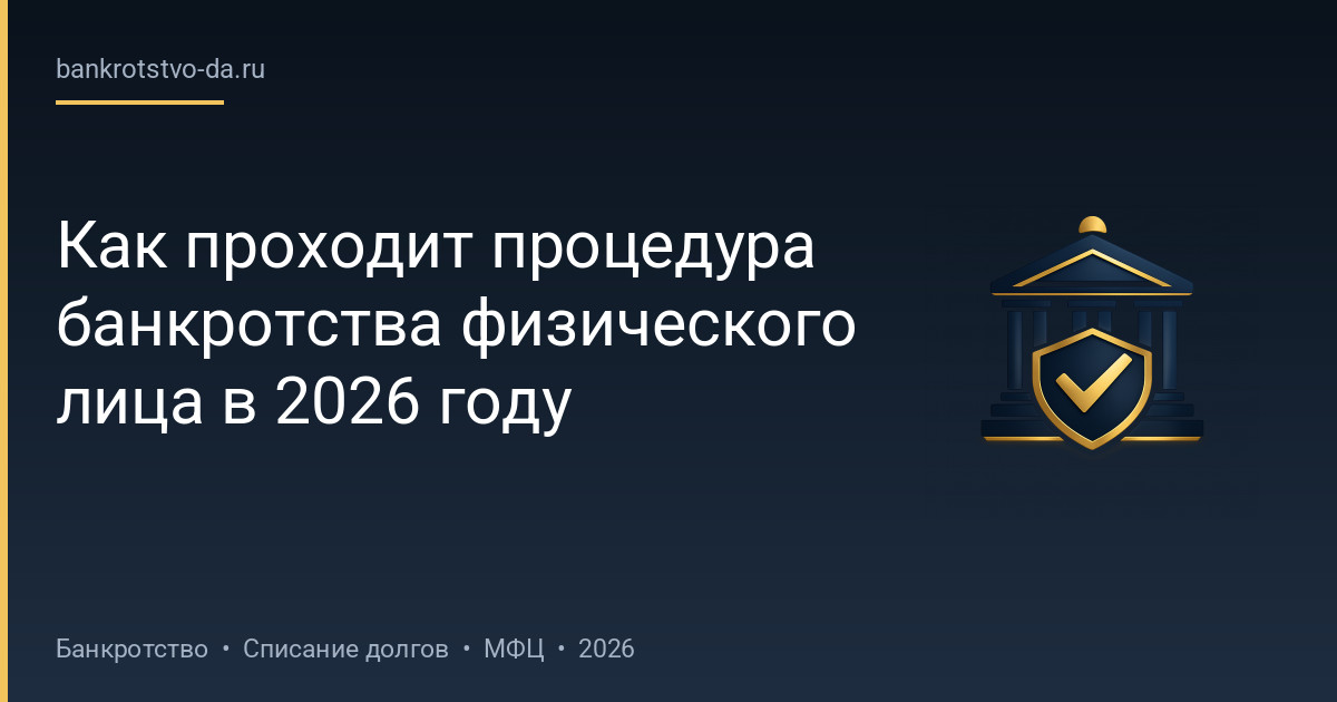Как проходит процедура банкротства физического лица в 2026 году