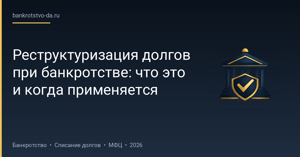 Реструктуризация долгов при банкротстве: что это и когда применяется