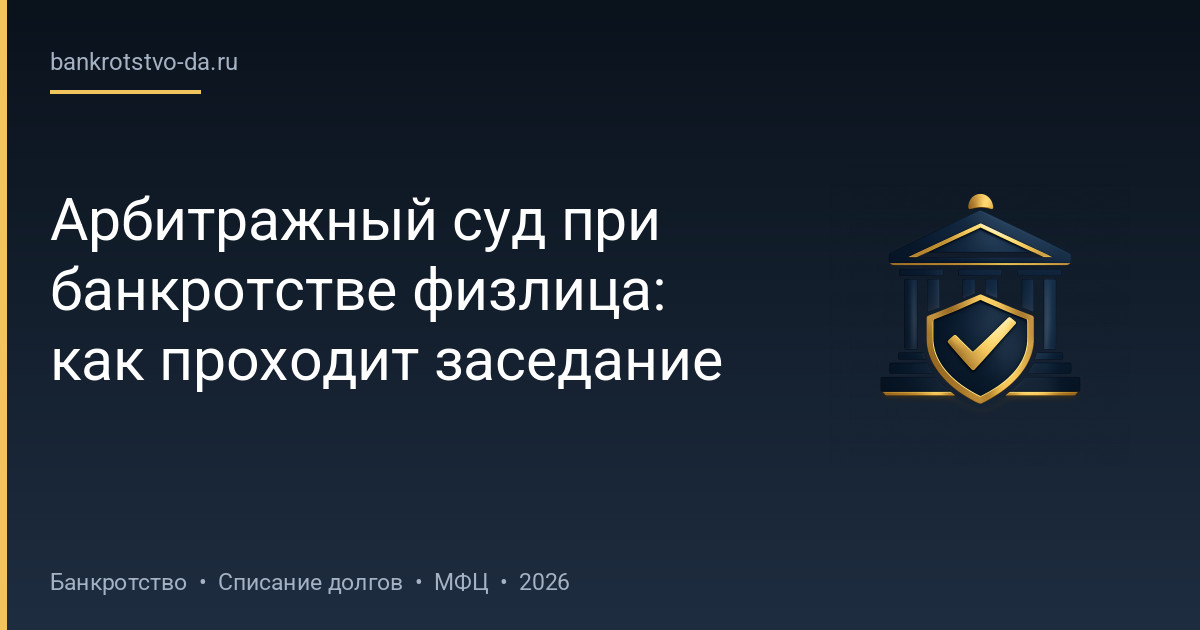 Арбитражный суд при банкротстве физлица: как проходит заседание