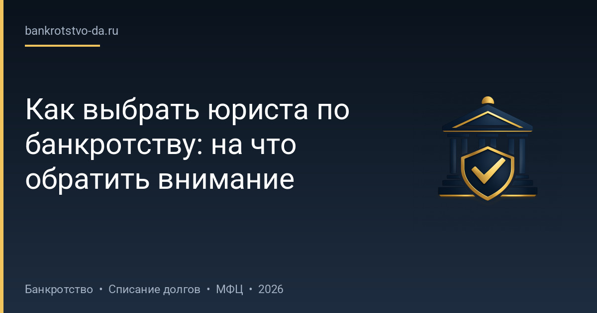 Как выбрать юриста по банкротству: на что обратить внимание