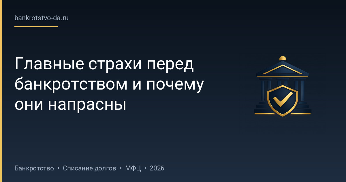Главные страхи перед банкротством и почему они напрасны