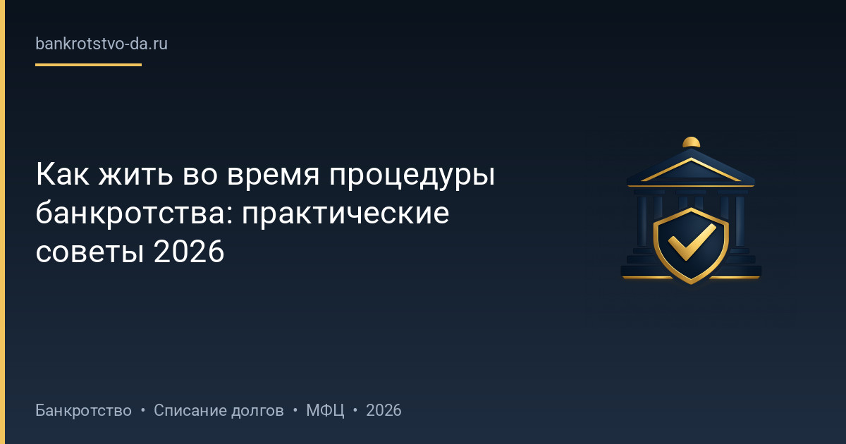Как жить во время процедуры банкротства: практические советы 2026