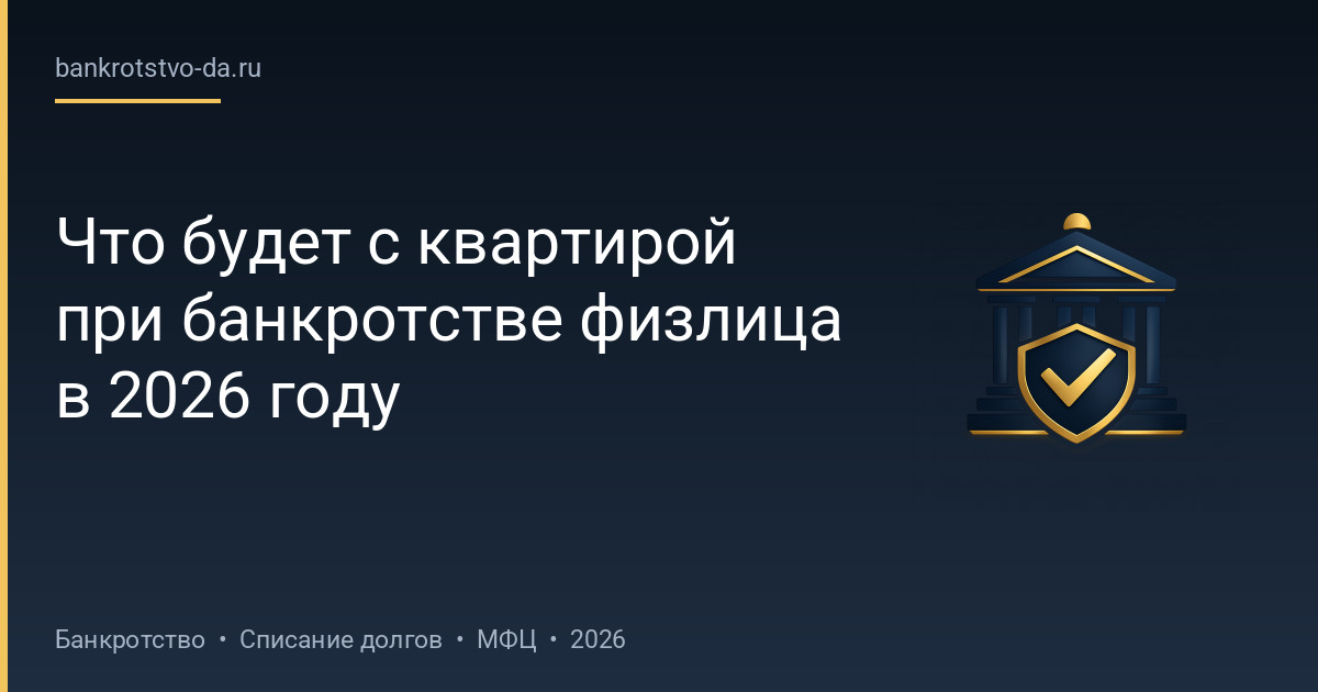 Что будет с квартирой при банкротстве физлица в 2026 году