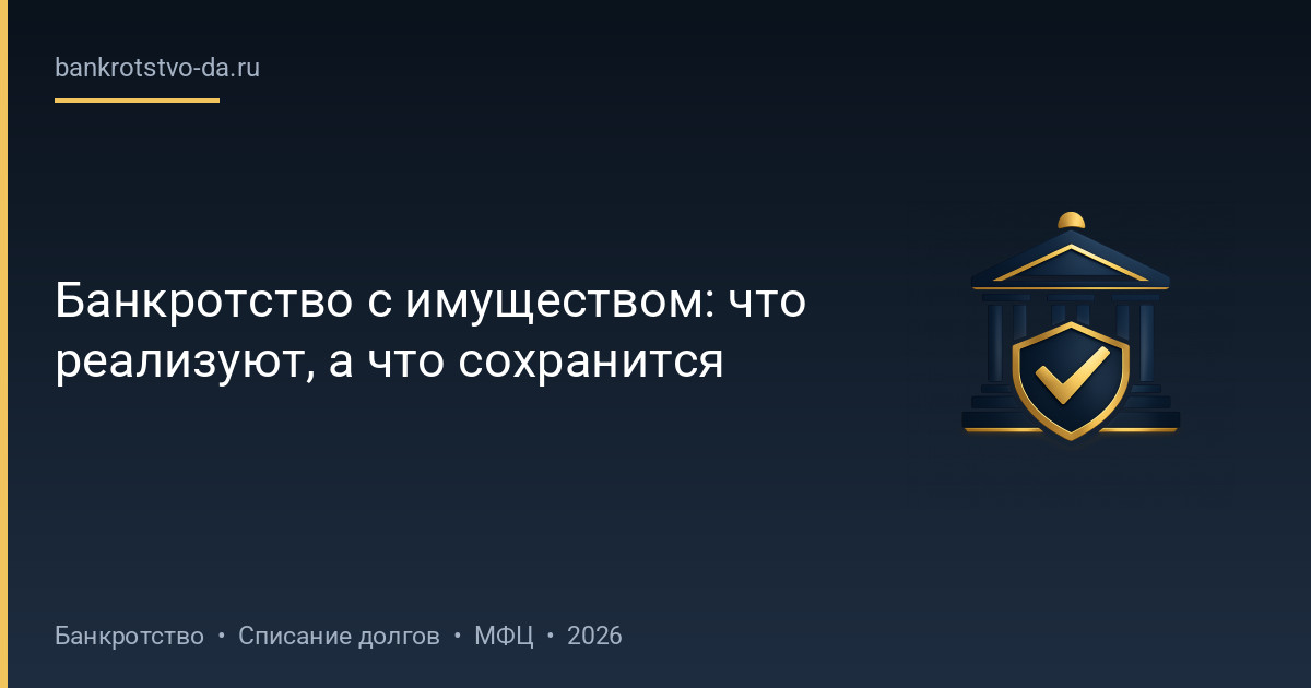 Банкротство с имуществом: что реализуют, а что сохранится