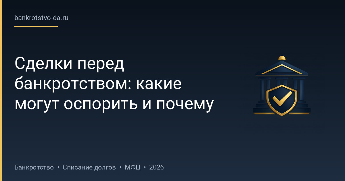 Сделки перед банкротством: какие могут оспорить и почему