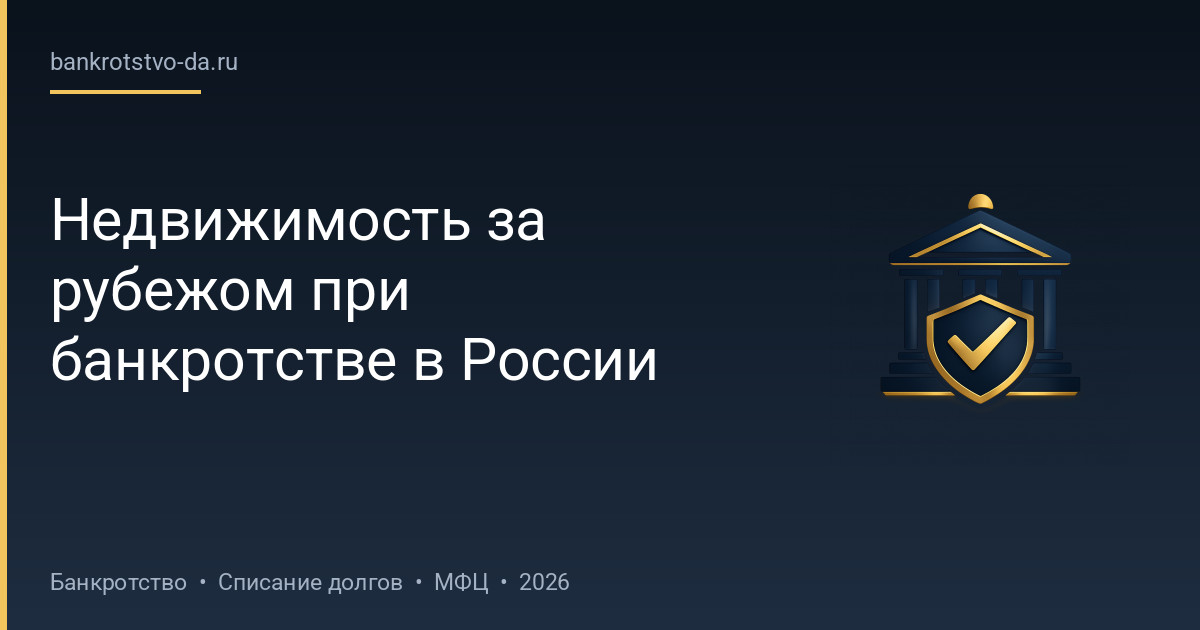 Недвижимость за рубежом при банкротстве в России