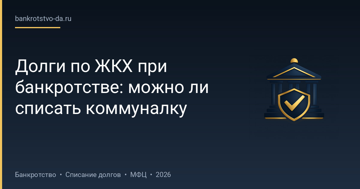 Долги по ЖКХ при банкротстве: можно ли списать коммуналку
