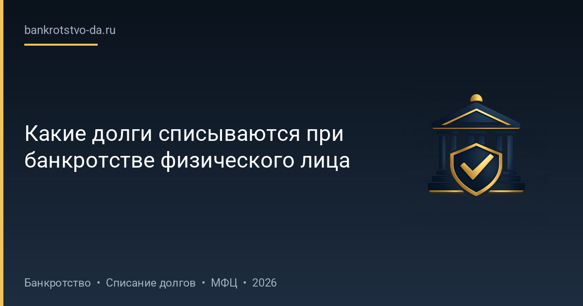 Какие долги списываются при банкротстве физического лица