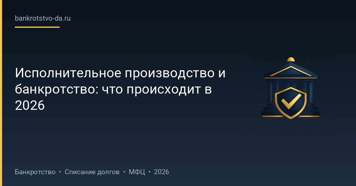 Исполнительное производство и банкротство: что происходит в 2026