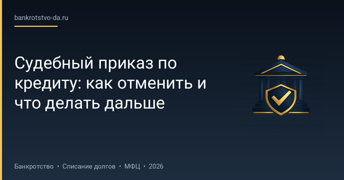 Судебный приказ по кредиту: как отменить и что делать дальше