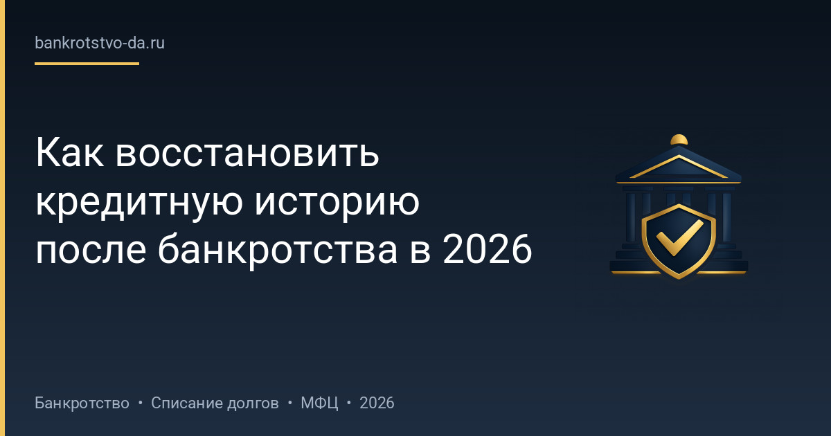 Как восстановить кредитную историю после банкротства в 2026