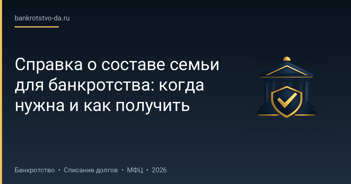 Справка о составе семьи для банкротства: когда нужна и как получить