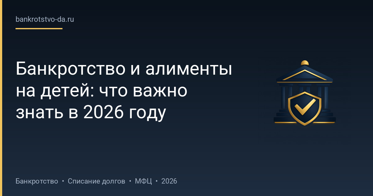 Банкротство и алименты на детей: что важно знать в 2026 году