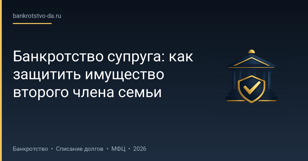 Банкротство супруга: как защитить имущество второго члена семьи