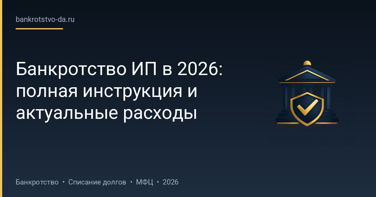 Банкротство ИП в 2026: полная инструкция и актуальные расходы