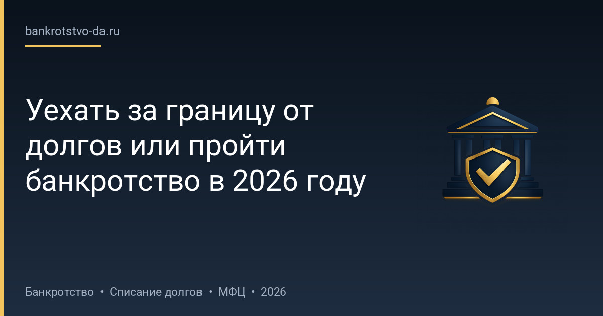 Уехать за границу от долгов или пройти банкротство в 2026 году