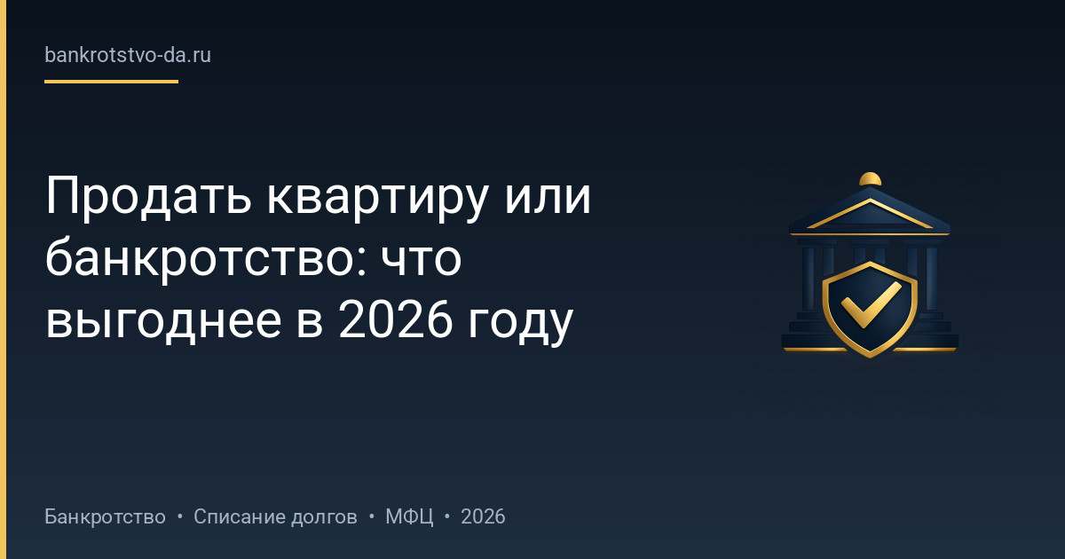 Продать квартиру или банкротство: что выгоднее в 2026 году