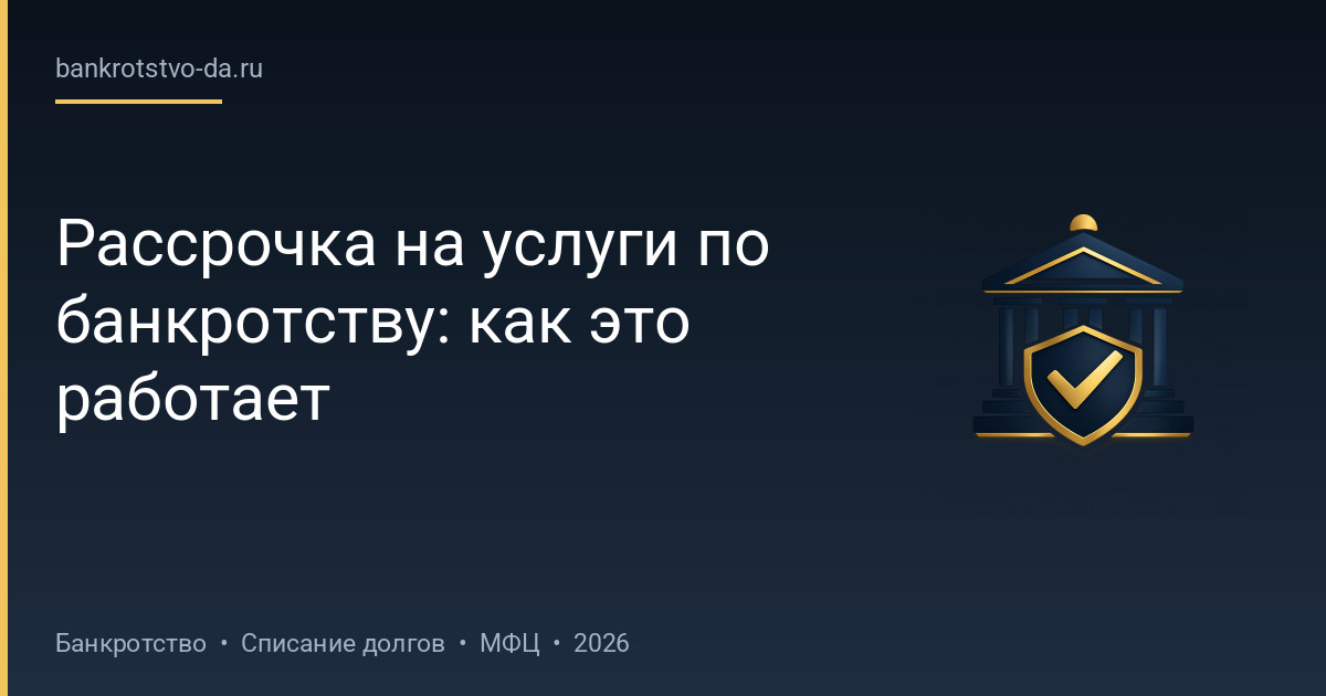 Рассрочка на услуги по банкротству: как это работает