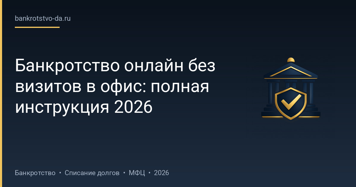 Банкротство онлайн без визитов в офис: полная инструкция 2026