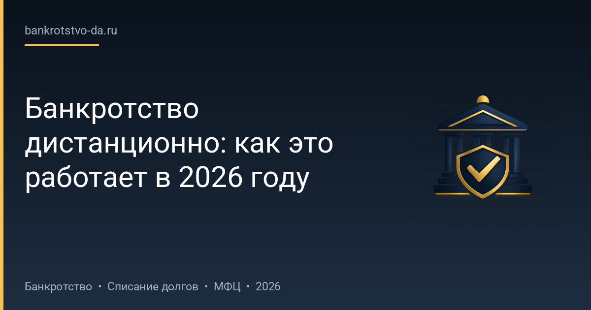 Банкротство дистанционно: как это работает в 2026 году