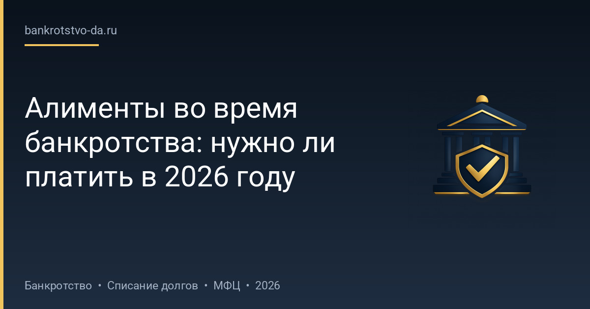 Алименты во время банкротства: нужно ли платить в 2026 году