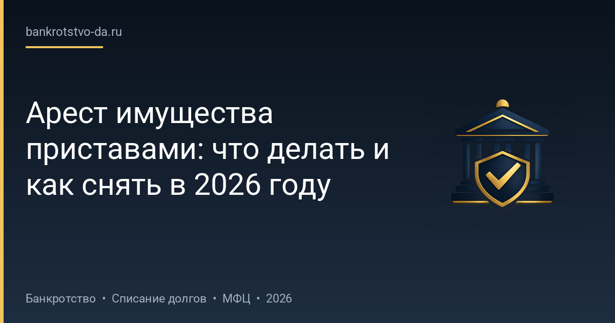 Арест имущества приставами: что делать и как снять в 2026 году