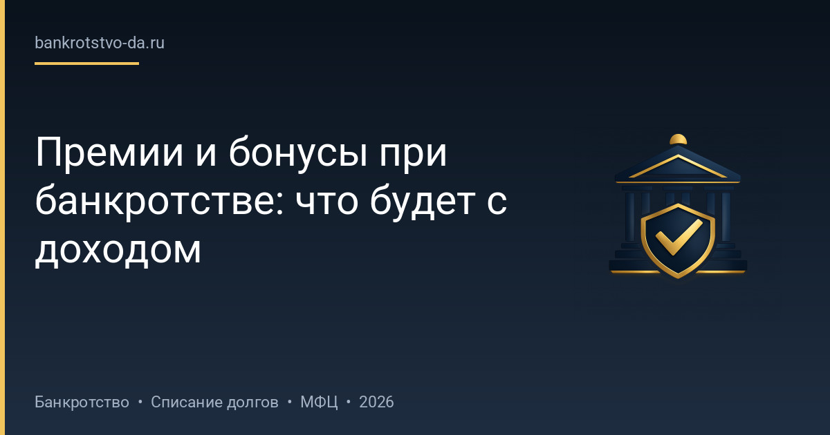 Премии и бонусы при банкротстве: что будет с доходом