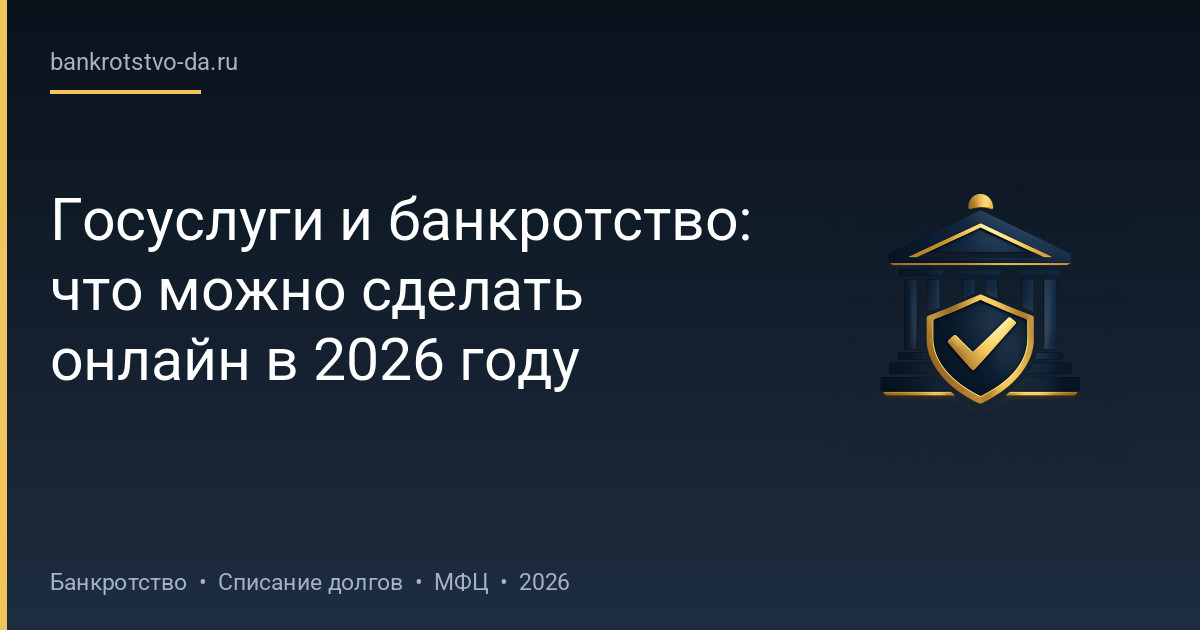 Госуслуги и банкротство: что можно сделать онлайн в 2026 году