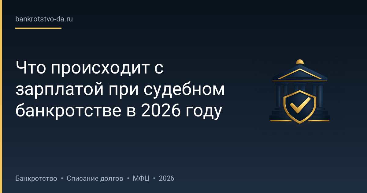 Что происходит с зарплатой при судебном банкротстве в 2026 году