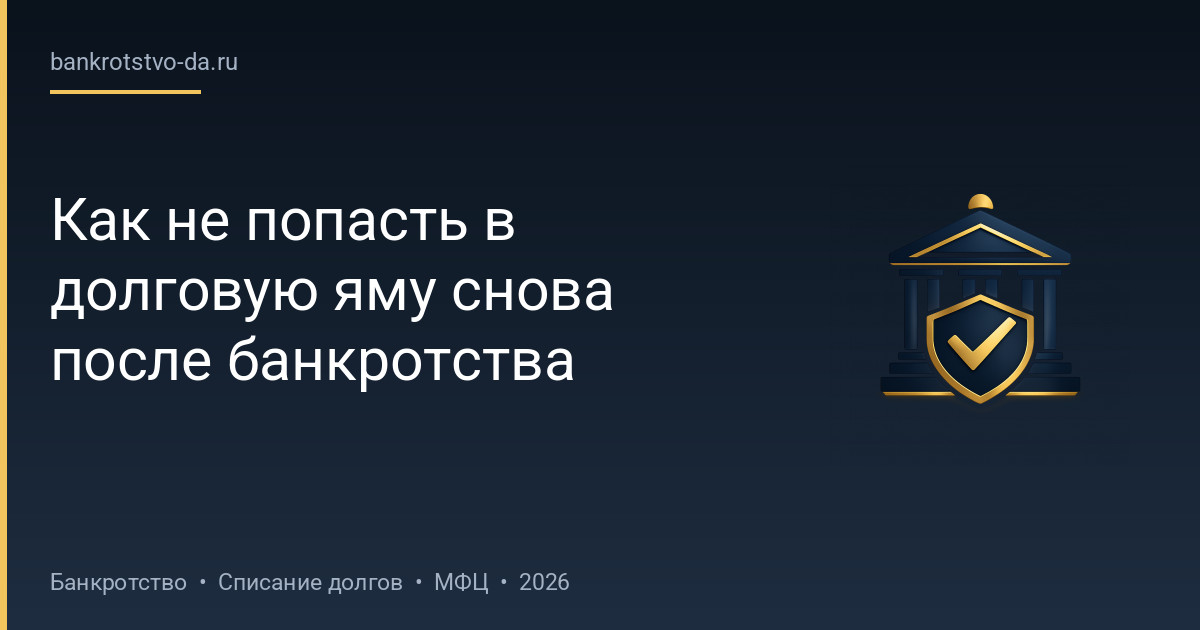 Как не попасть в долговую яму снова после банкротства
