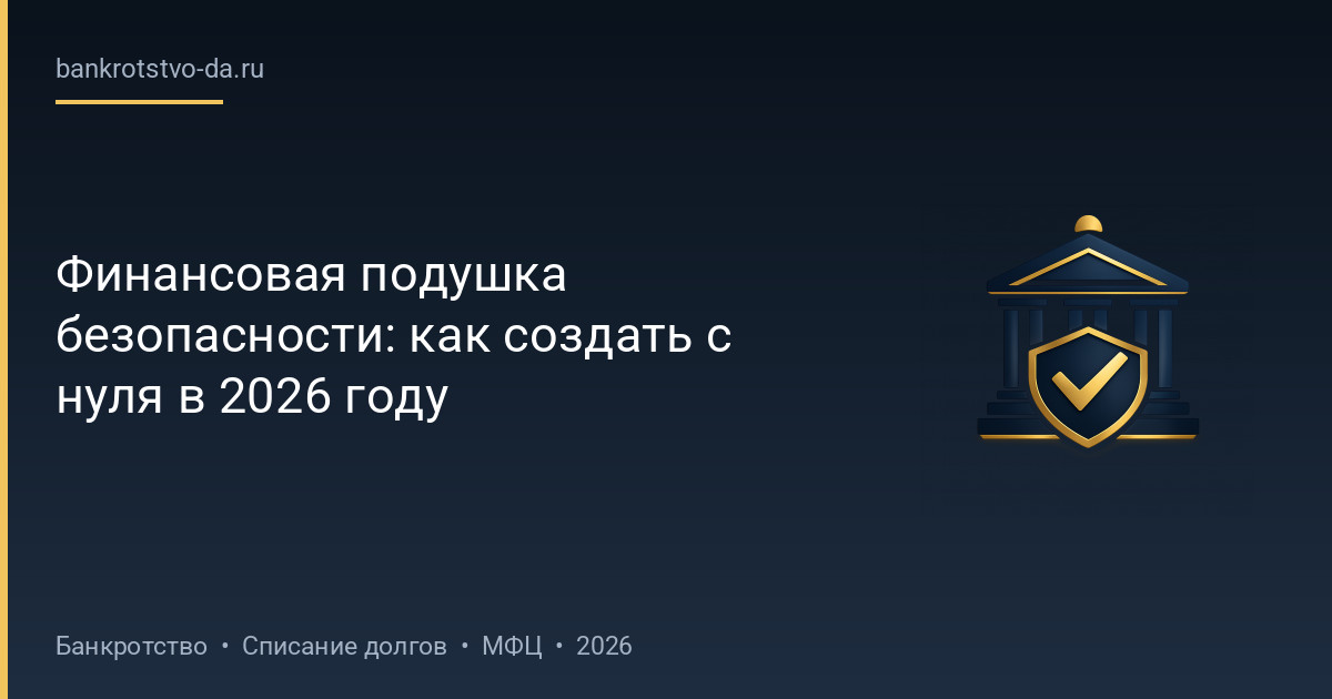 Финансовая подушка безопасности: как создать с нуля в 2026 году