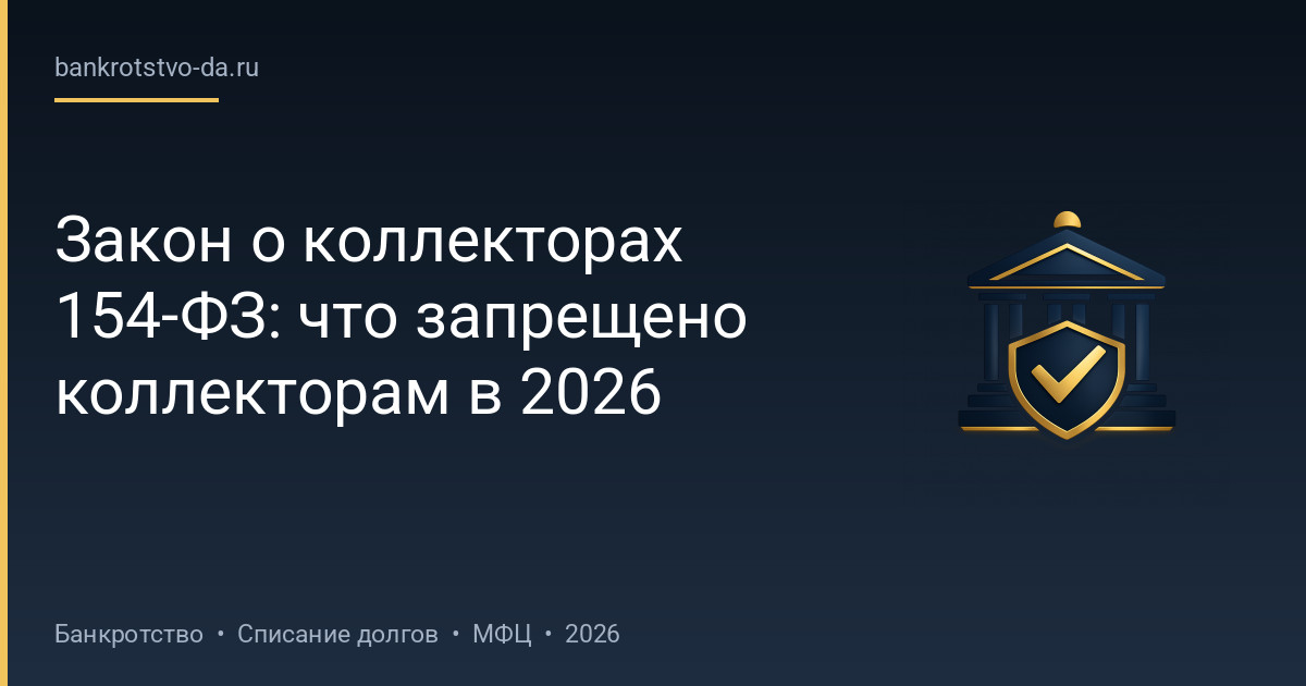 Закон о коллекторах 154-ФЗ: что запрещено коллекторам в 2026