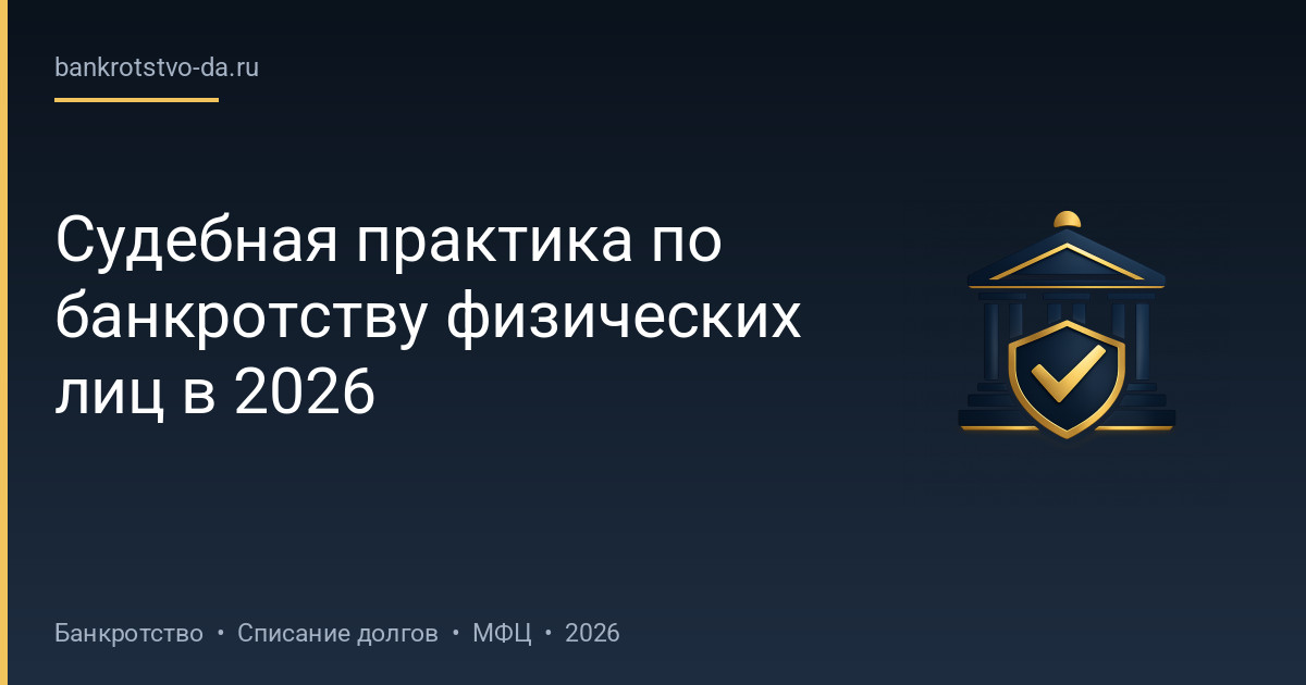 Судебная практика по банкротству физических лиц в 2026
