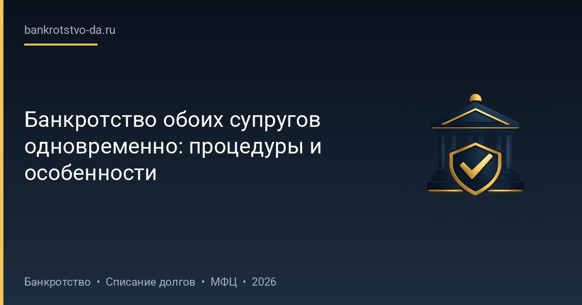 Банкротство обоих супругов одновременно: процедуры и особенности