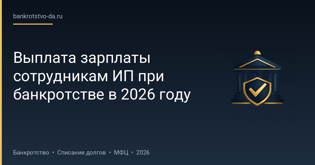 Выплата зарплаты сотрудникам ИП при банкротстве в 2026 году