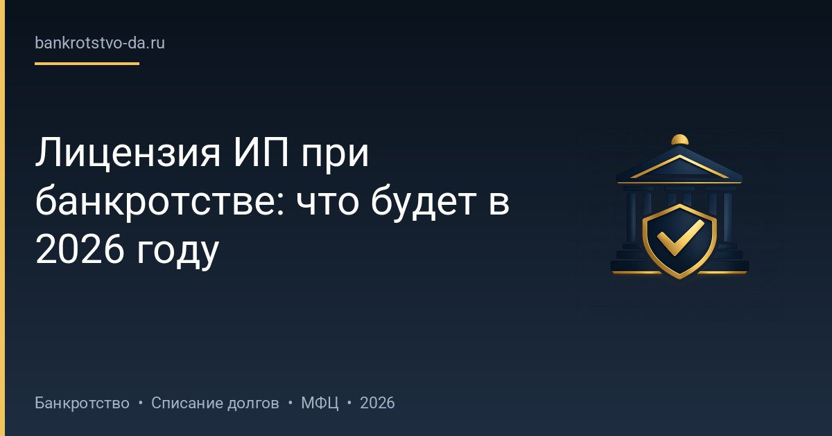 Лицензия ИП при банкротстве: что будет в 2026 году