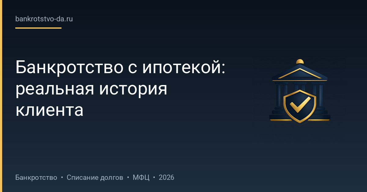 Банкротство с ипотекой: реальная история клиента