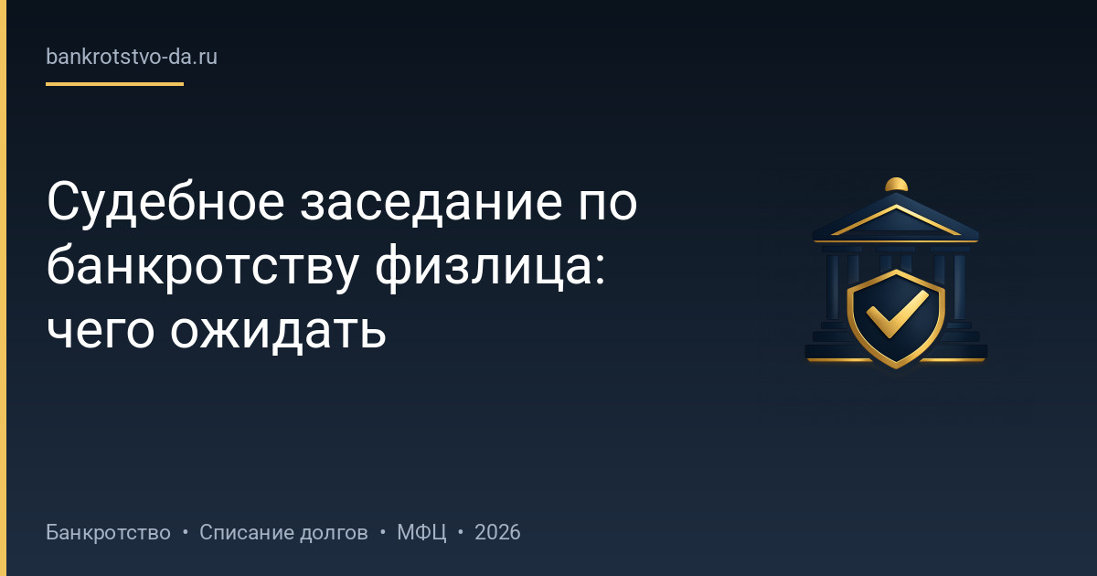 Судебное заседание по банкротству физлица: чего ожидать