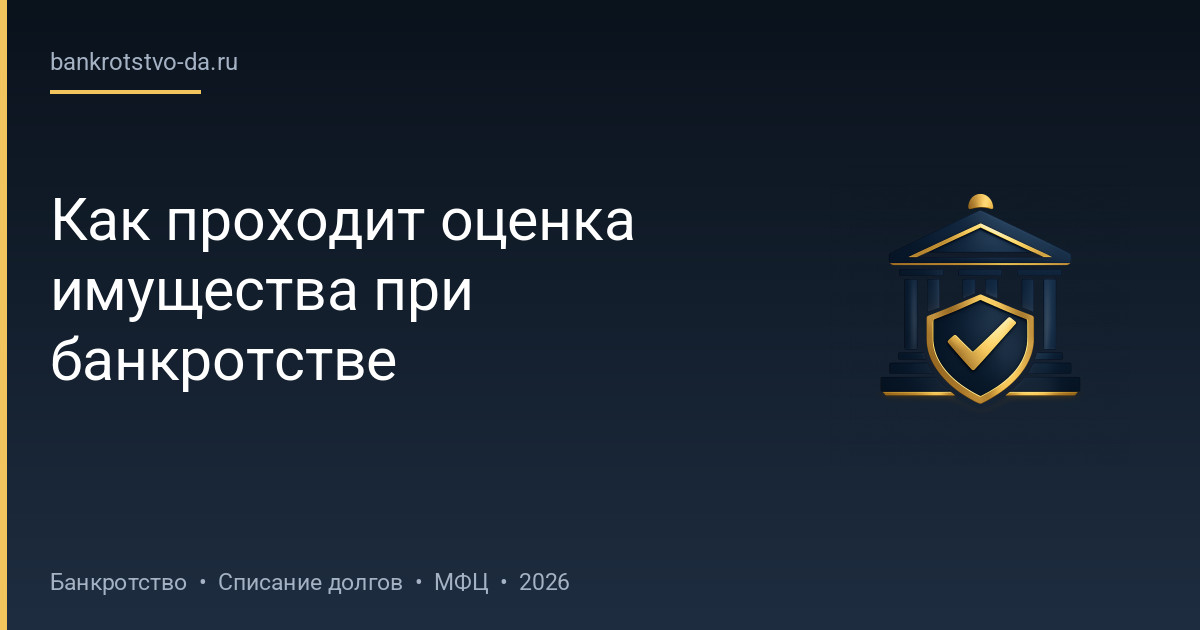 Как проходит оценка имущества при банкротстве