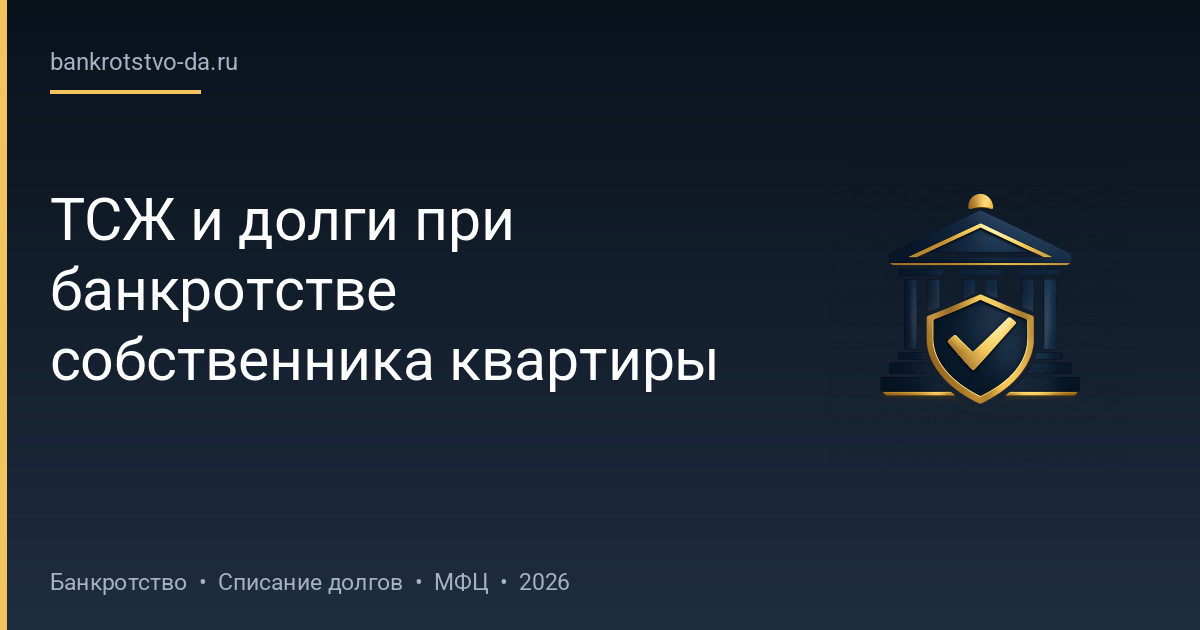 ТСЖ и долги при банкротстве собственника квартиры