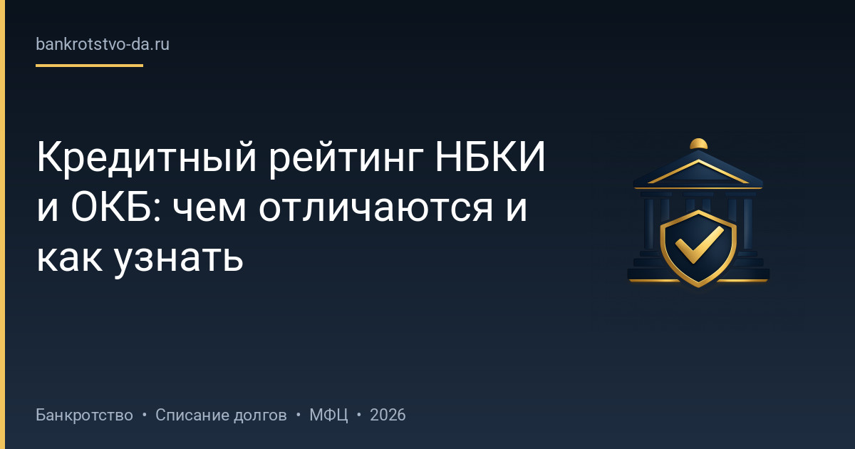 Кредитный рейтинг НБКИ и ОКБ: чем отличаются и как узнать