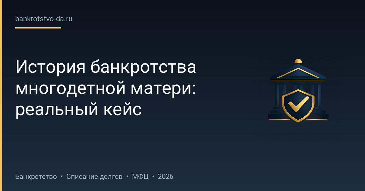 История банкротства многодетной матери: реальный кейс