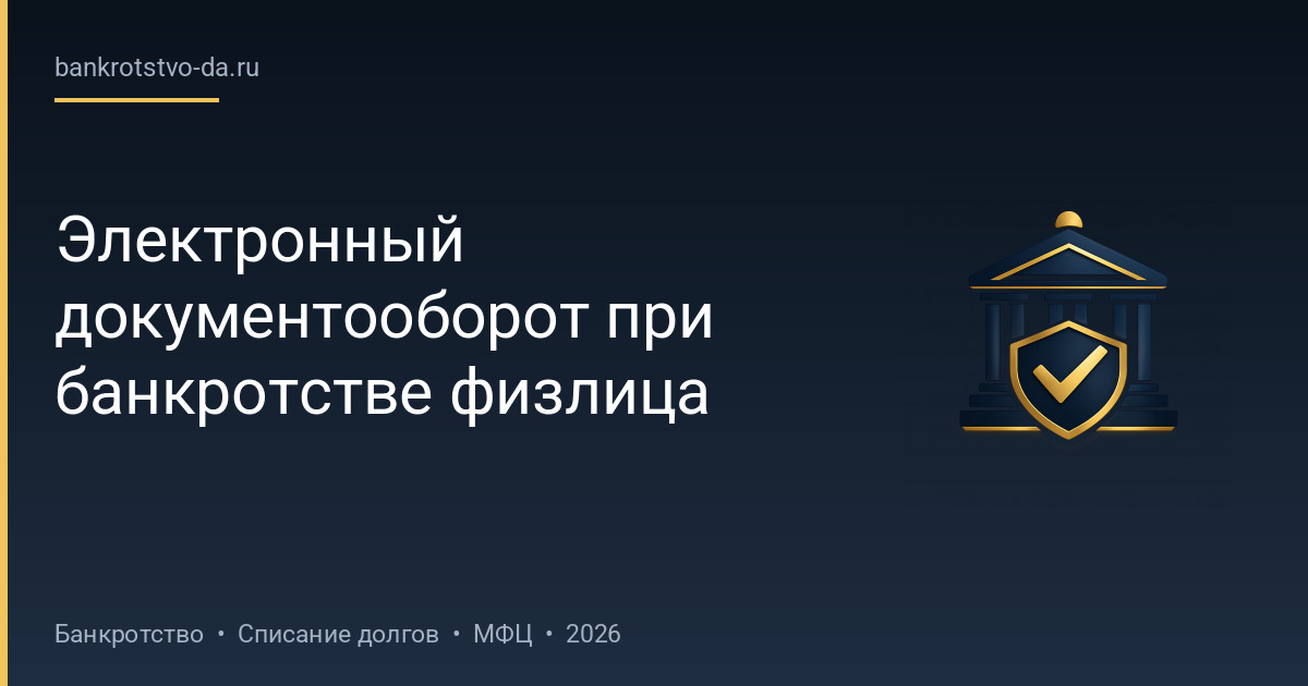 Электронный документооборот при банкротстве физлица