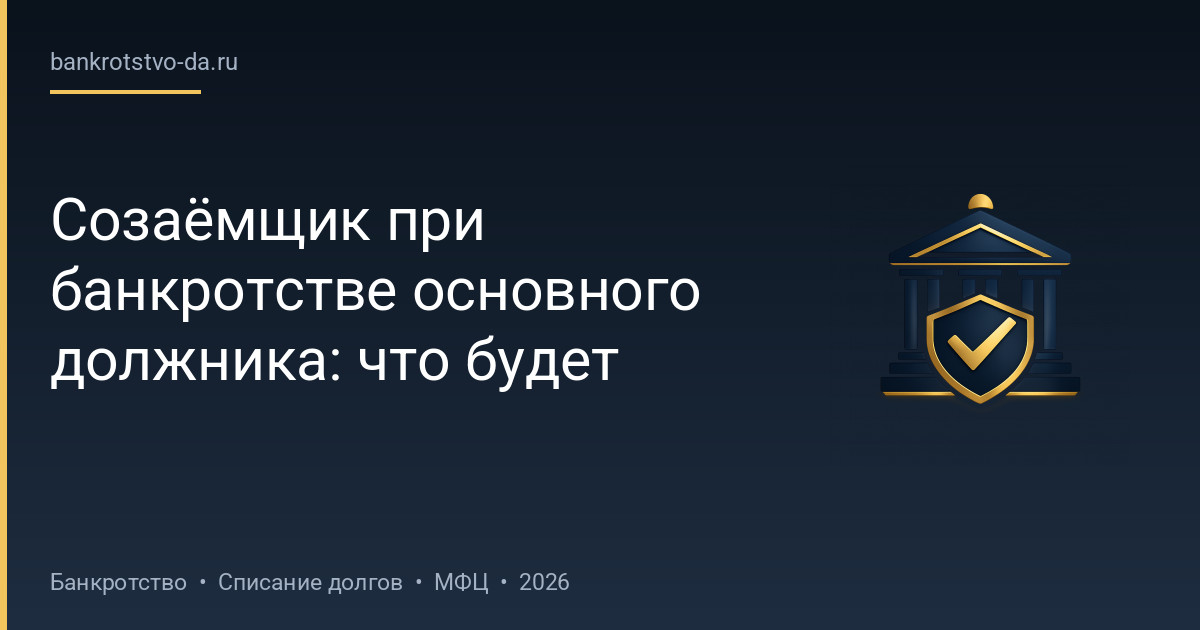 Созаёмщик при банкротстве основного должника: что будет