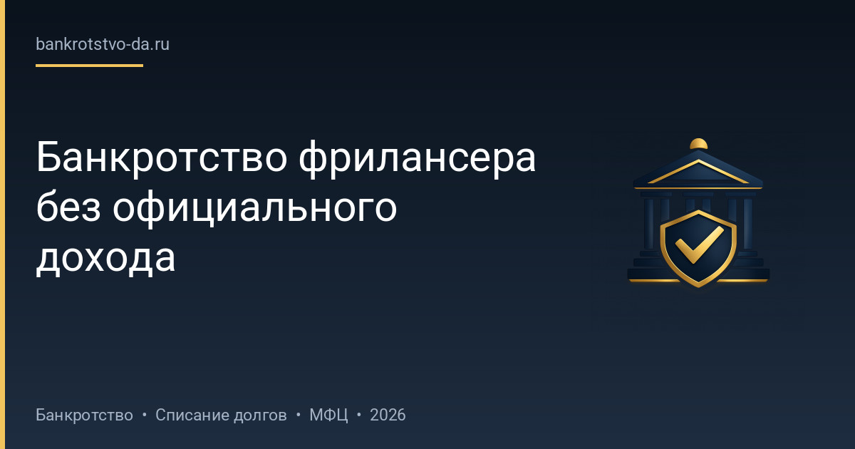 Банкротство фрилансера без официального дохода
