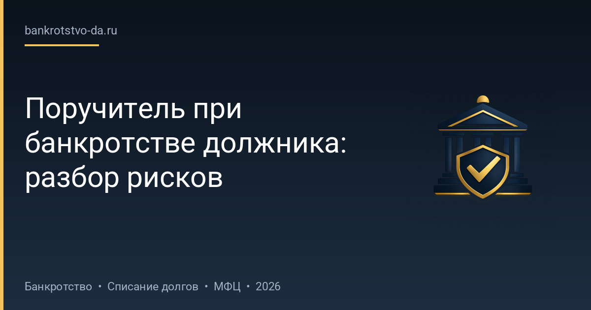 Поручитель при банкротстве должника: разбор рисков