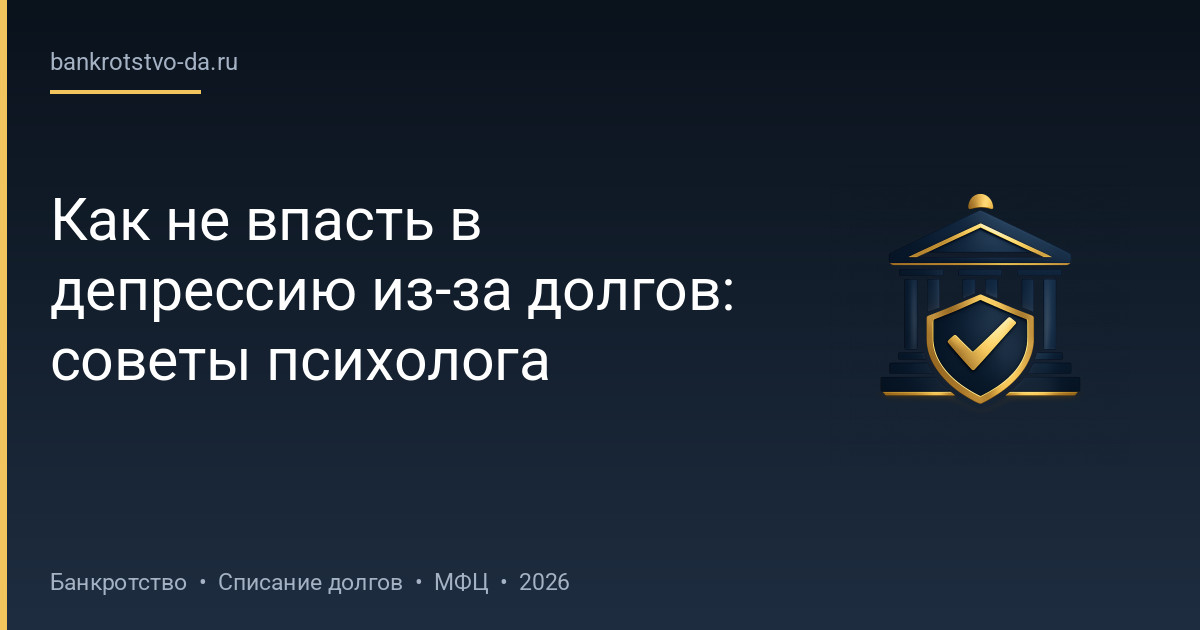 Как не впасть в депрессию из-за долгов: советы психолога