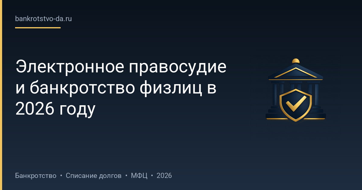 Электронное правосудие и банкротство физлиц в 2026 году