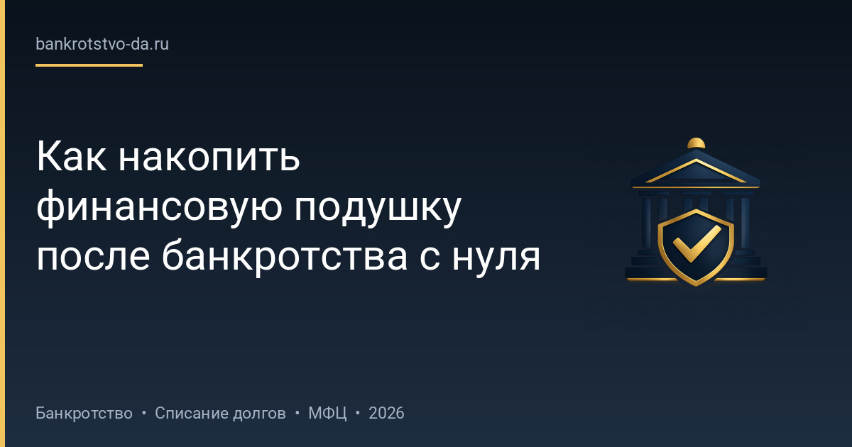 Как накопить финансовую подушку после банкротства с нуля