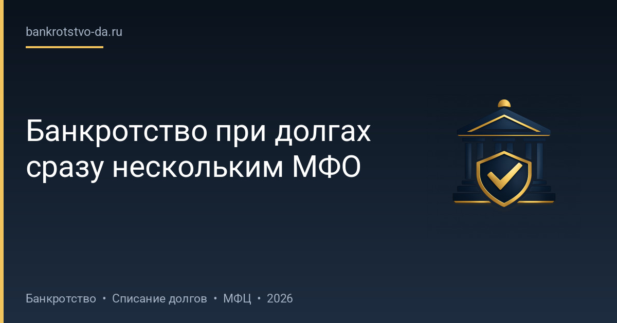 Банкротство при долгах сразу нескольким МФО